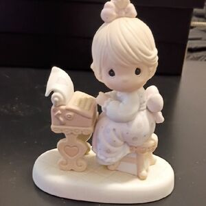 Enesco Precious Moments Figurine in Cream and Pink